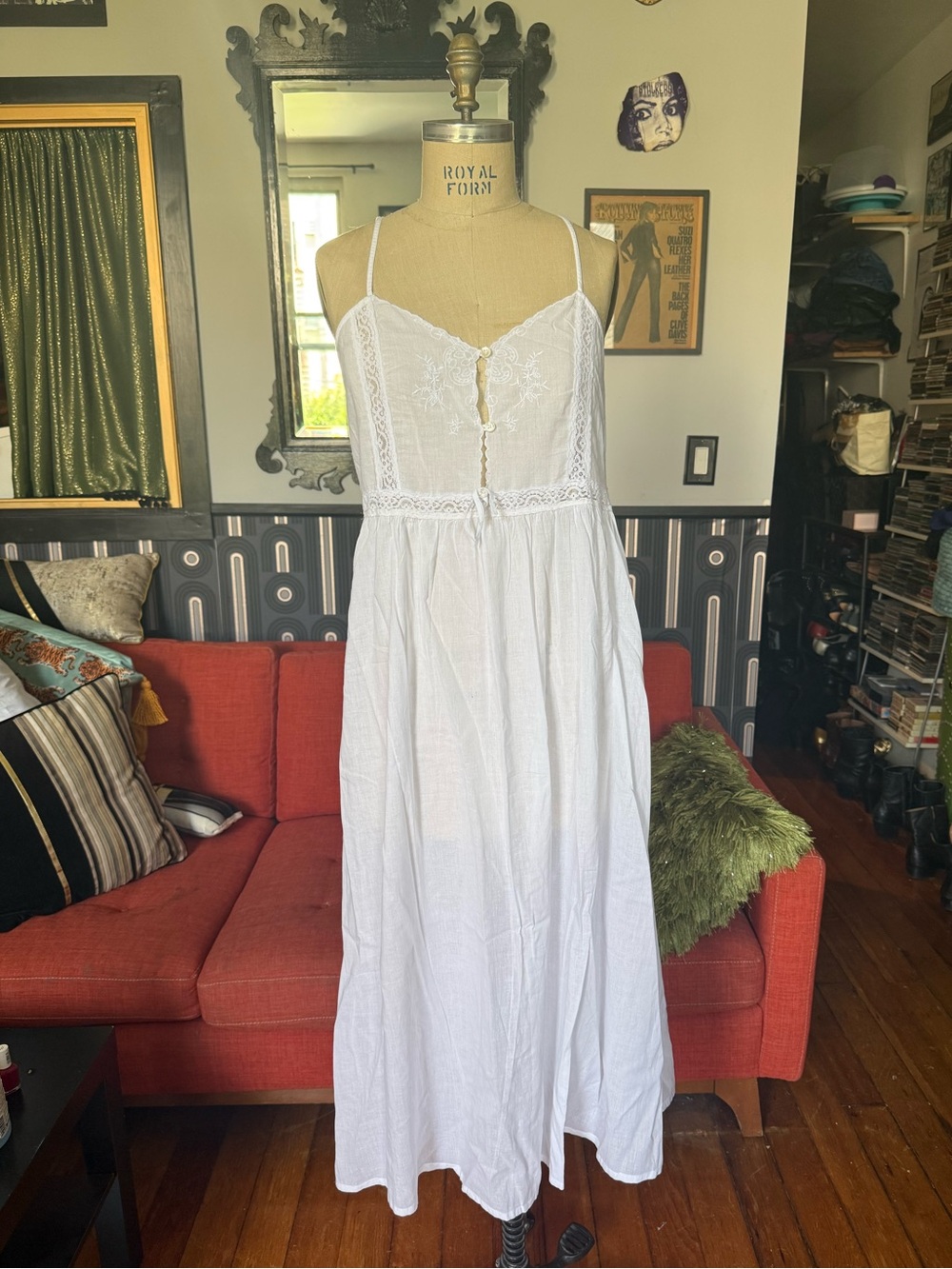 Stoned Immaculate Laurel Canyon Chemise Dress, Size L